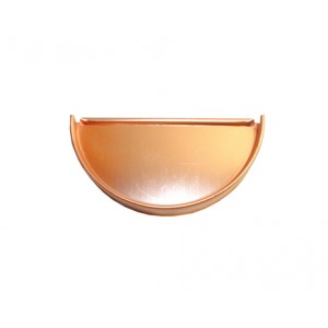 5 Inch Half Round Copper End Cap